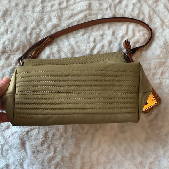 NWOT Dooney and Bourke Mini Nylon Pouchette Bag Khaki - Picture 5 of 11